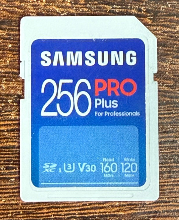 Samsung Pro Plus 256GB SD Card SDXC Memory Card V30 (3) UHS-I – Excellent Cond
