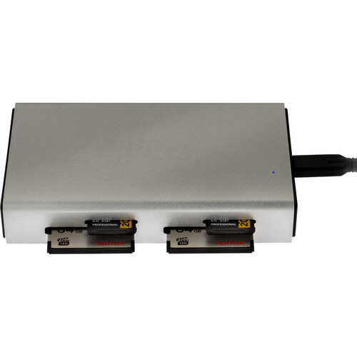 XCELLON 4-Slot Pro USB 3.1 Gen 2 Type-C Card Reader CFast 2.0 & UHS-II SD