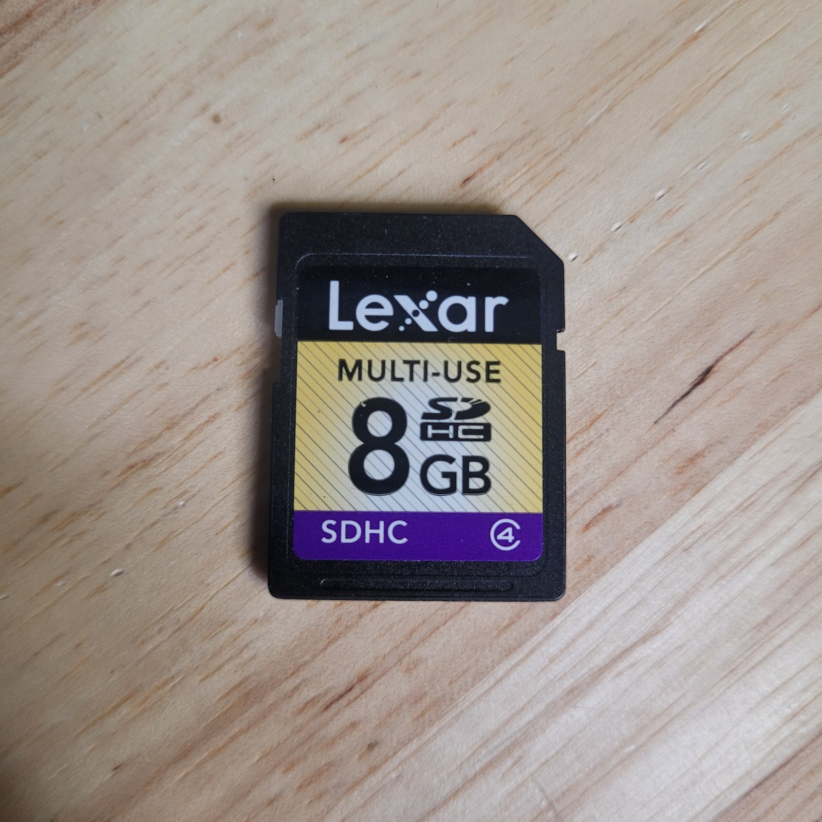 Lexar 8GB SDHC Memory Card Class 4 Multi-Use Secure Digital Preowned