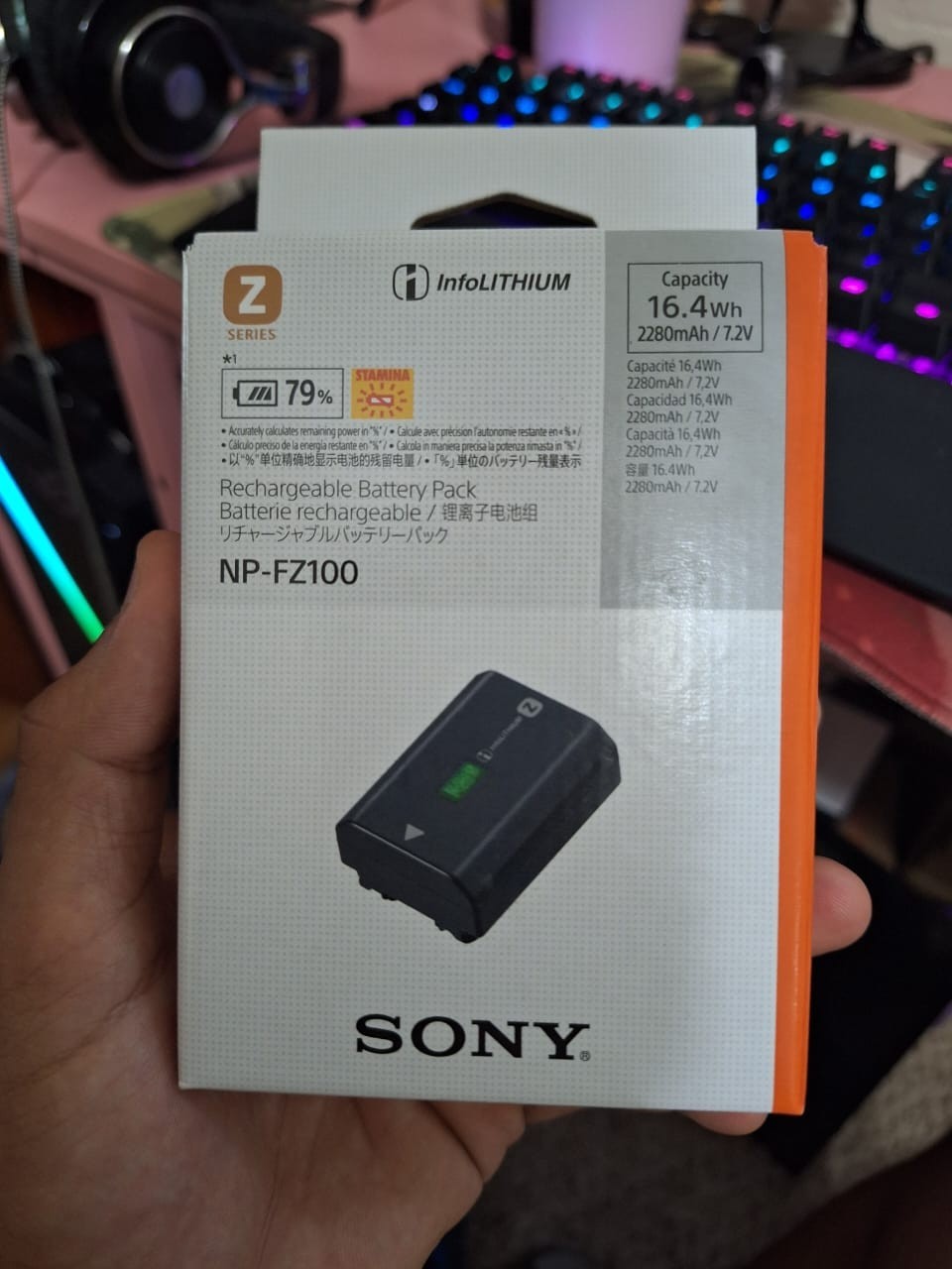 Compatible with Sony NP-FZ100 7.2V Lithium Rechargeable Battery 2280mAh 16.Wh