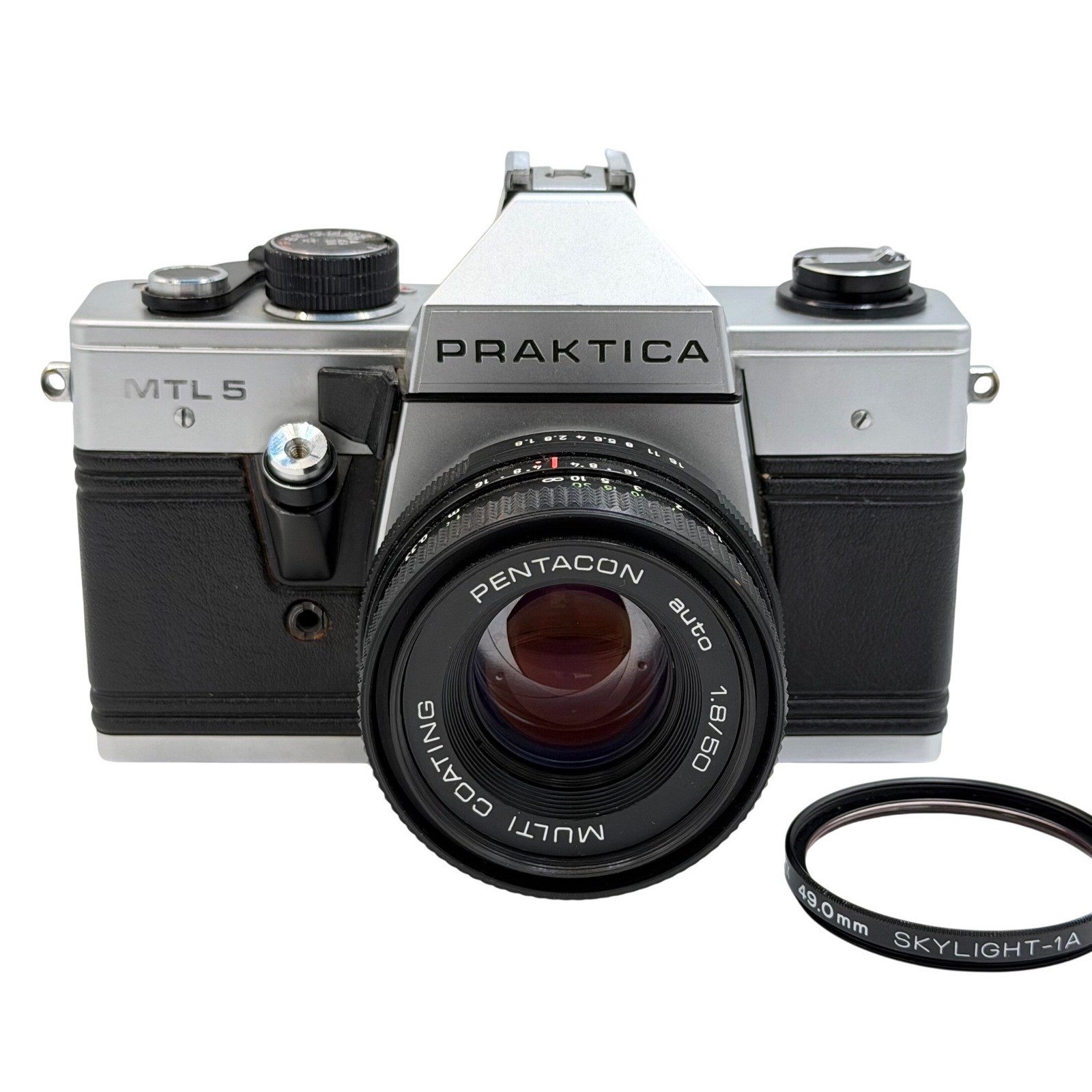Praktica MTL5 35mm SLR Film Camera with Pentacon Auto 1.8/50 Lens and Filter