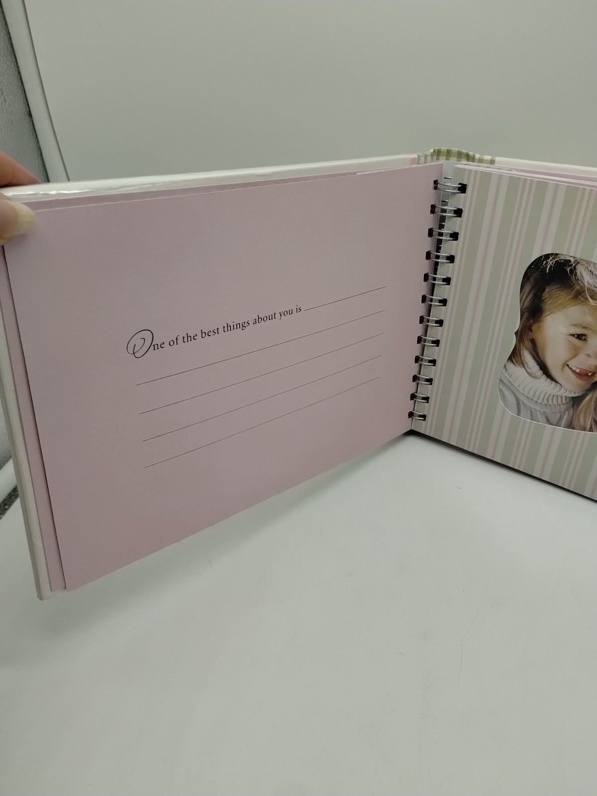 Hallmark Grandma Album Photo Voice Recordable Green Plaid Pink Ribbon