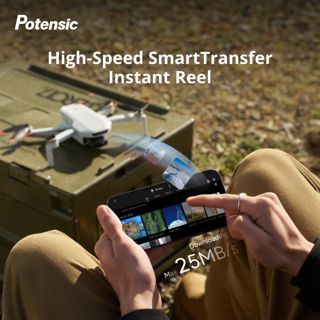 Potensic Atom 2 with RC PTD 1 Drone 4K Camera 3-Axis Gimbal 10KM Transmission