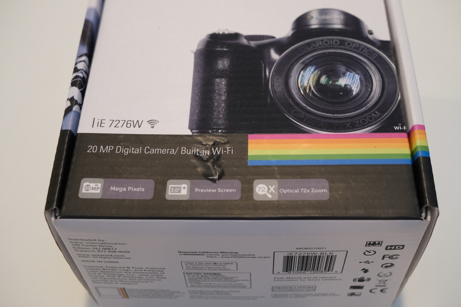 Polaroid 20.1MP 72x Zoom Wi-Fi Digital Point and Shoot Camera IE7276W BRAND NEW