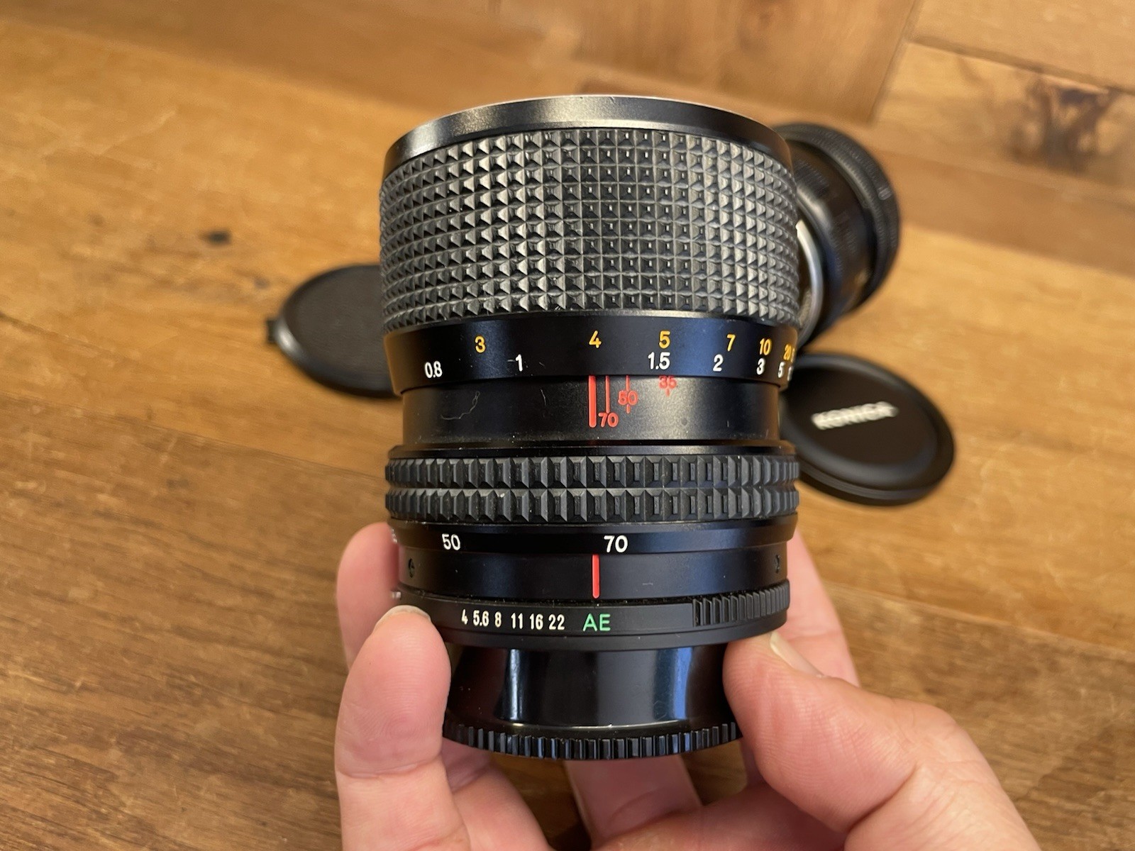 *Mint* Konica Zoom Hexanon AR 35-70mm F/4 w/ Exc+5 Hexanon AR 28mm F/3.5 Lens