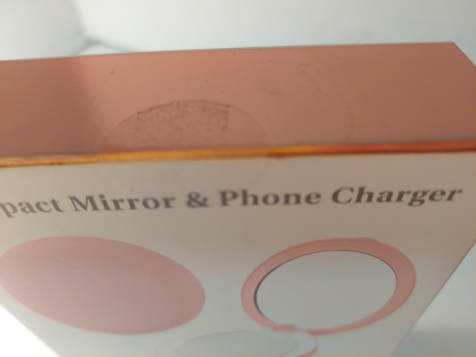 Compact Mirror And Phone Charger LED Ring Light Rechargeable 2X New Sealed