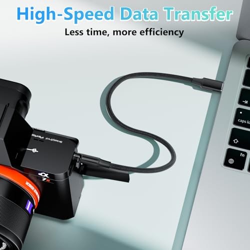 /0.5M USB-C to Mini USB Cable, Short Braided Type C to Mini-B 5-Pin 1.6FT