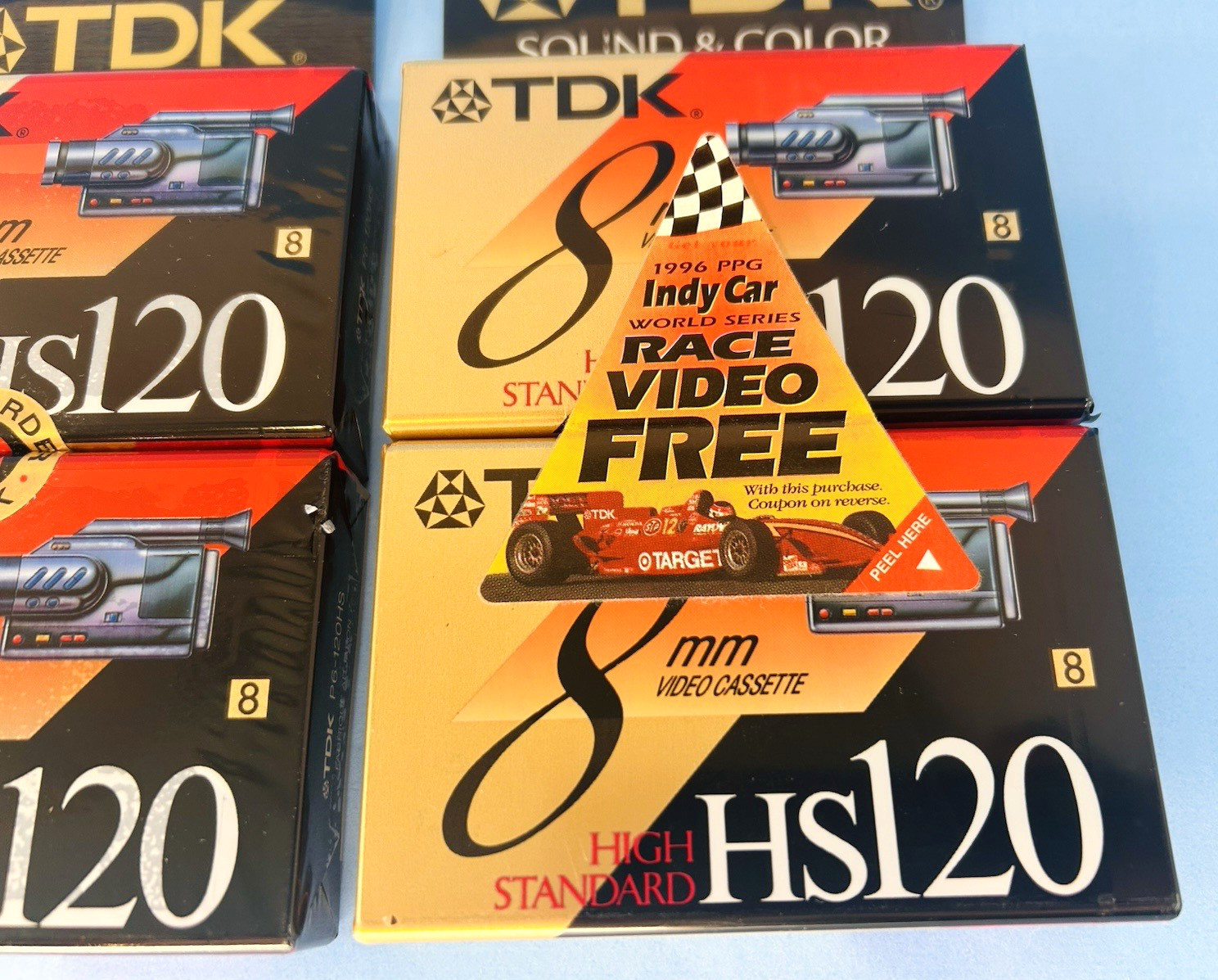 TDK HS120 ~ 8mm Video Cassettes ~ Lot of 4 SEALED