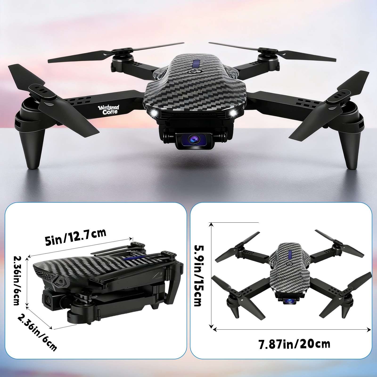 Drones Quadcopter 5G 4K GPS Drone X with HD Dual Camera WiFi FPV Foldable RC
