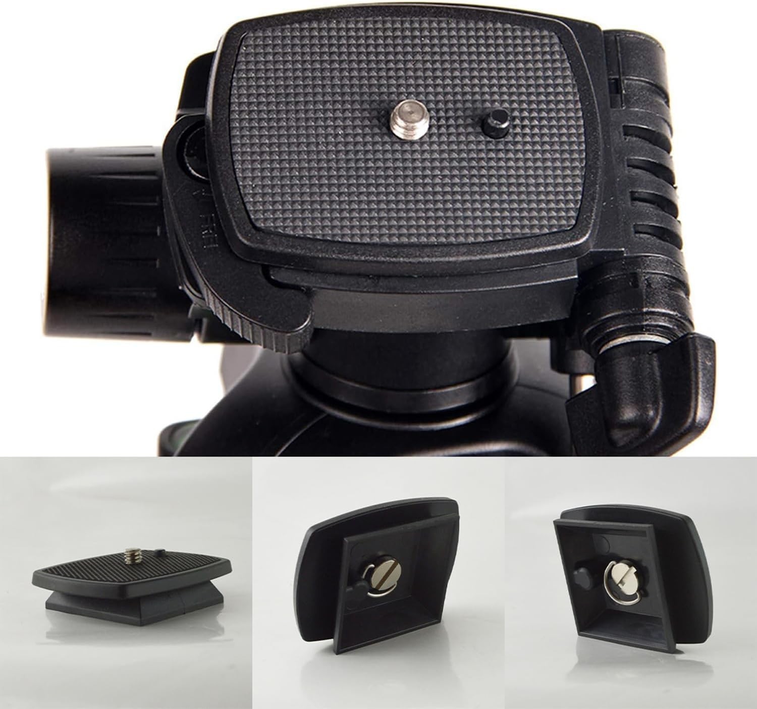 2-Pack Universal 43X43Mm Quick Release Plate Set for Velbon Tripods, Compatible