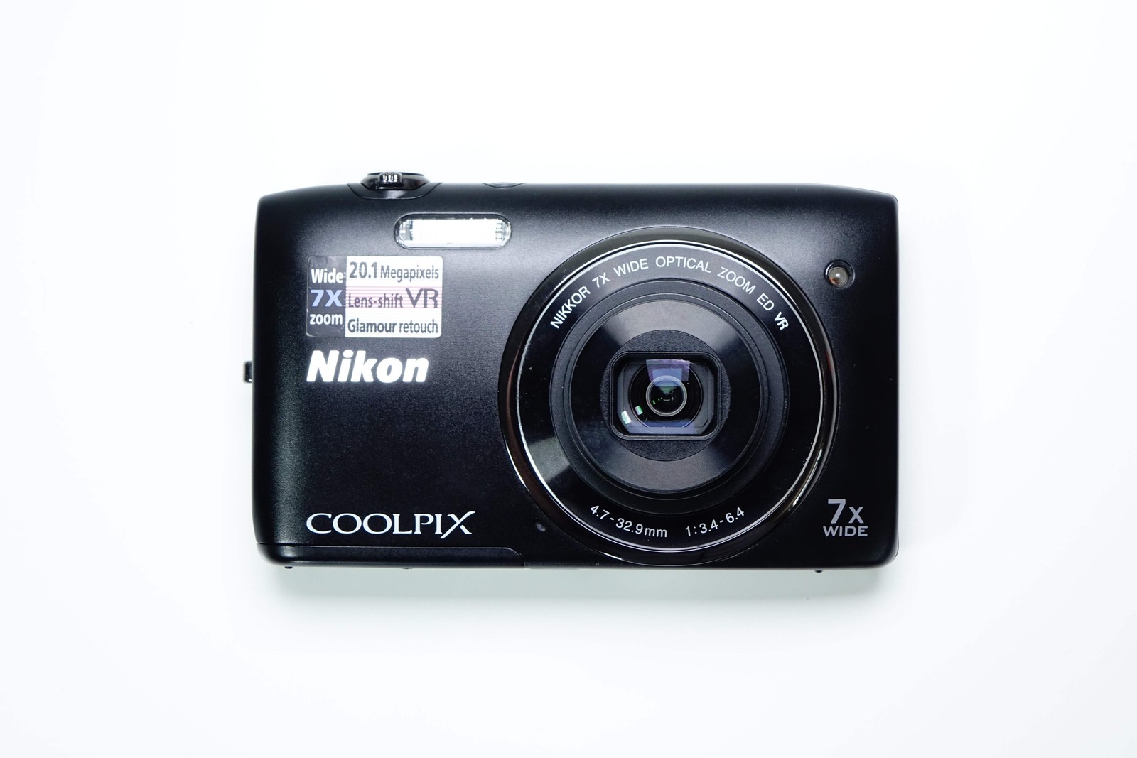 Nikon Coolpix S3500 Black Compact 20.1MP + Case, 1GB SD – 12 MONTH WARRANTY