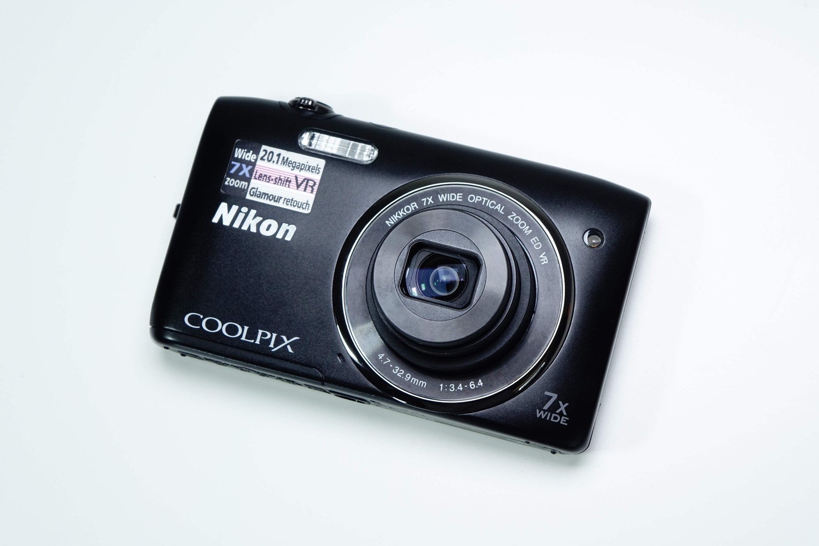 Nikon Coolpix S3500 Black Compact 20.1MP + Case, 1GB SD – 12 MONTH WARRANTY