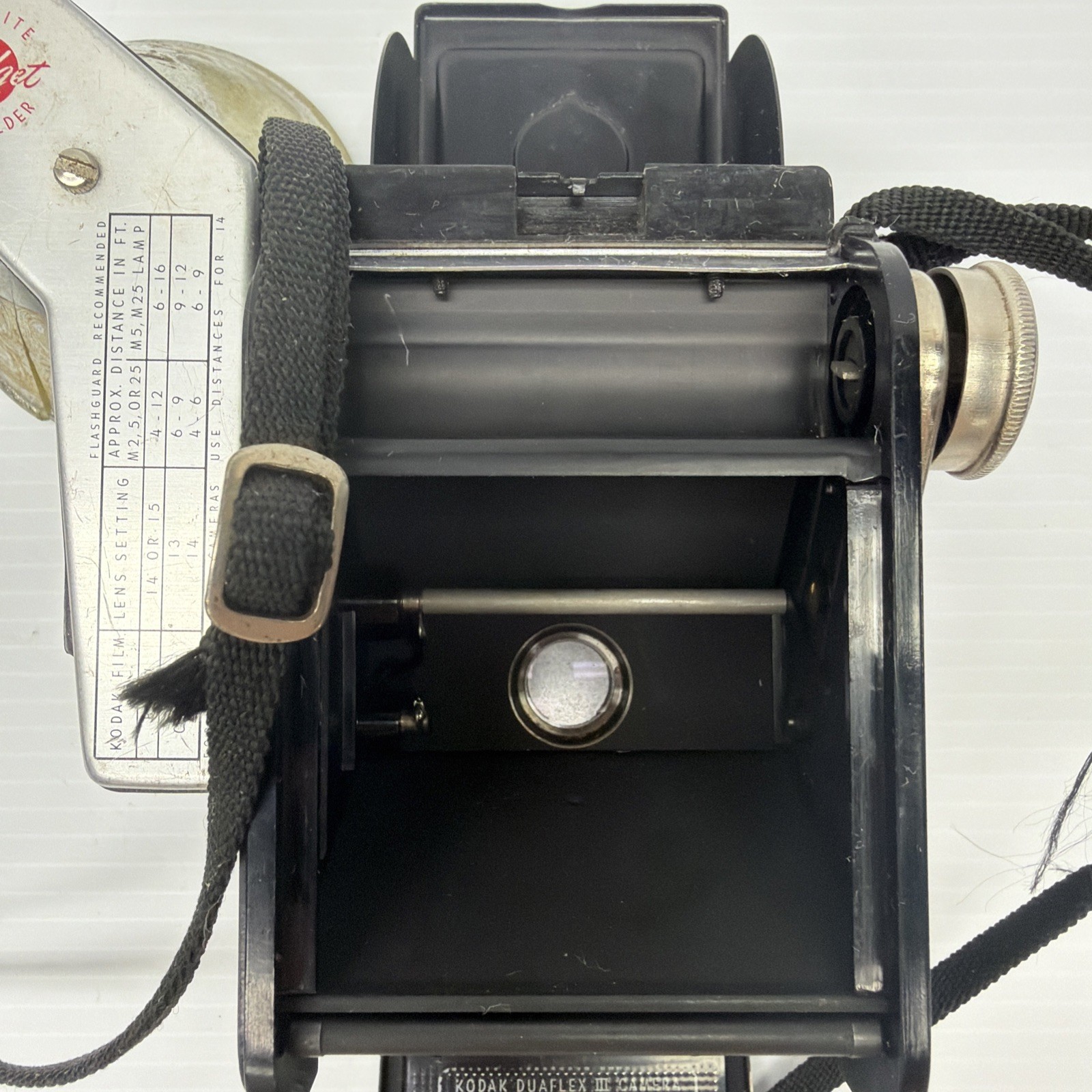 VINTAGE 1950s KODAK DUAFLEX III CAMERA w/ FLASH & BULB Untested Shutter Works