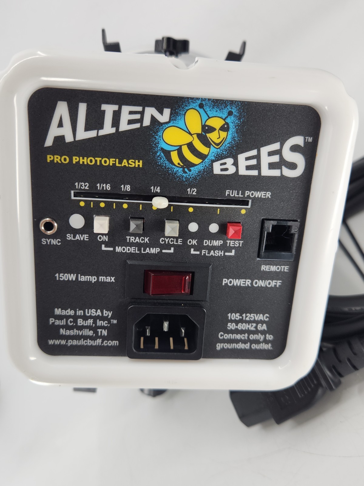 Paul C Buff AlienBees B800 320WS Monolight Flash Head White Studio Strobe Tested