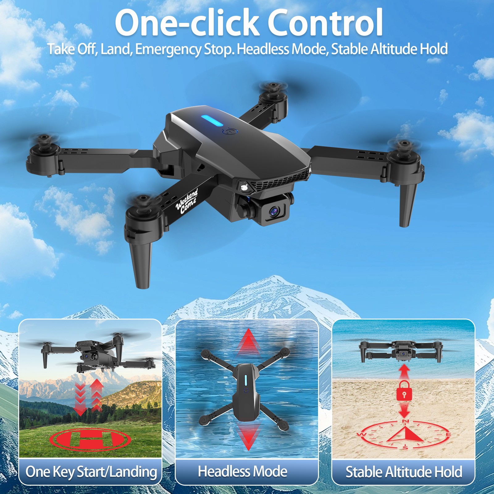 Drones Quadcopter 5G 4K GPS Drone X with HD Dual Camera WiFi FPV Foldable RC