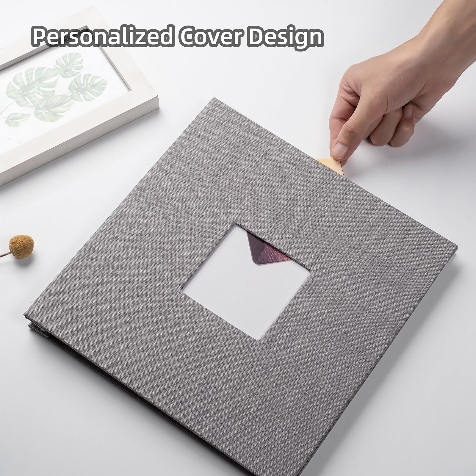 Photo Album Large Self Adhesive Picture Display Window Scrapbook for 4X6 8X10
