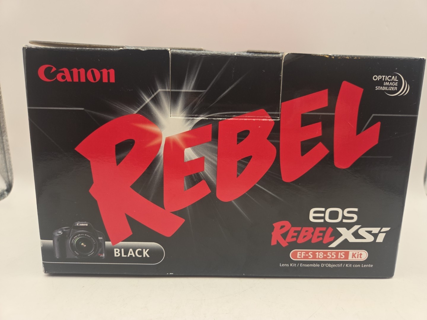 Canon EOS Rebel XSi Camera EFS 18-55mm IS Kit Battery & Charger Bundle + Box