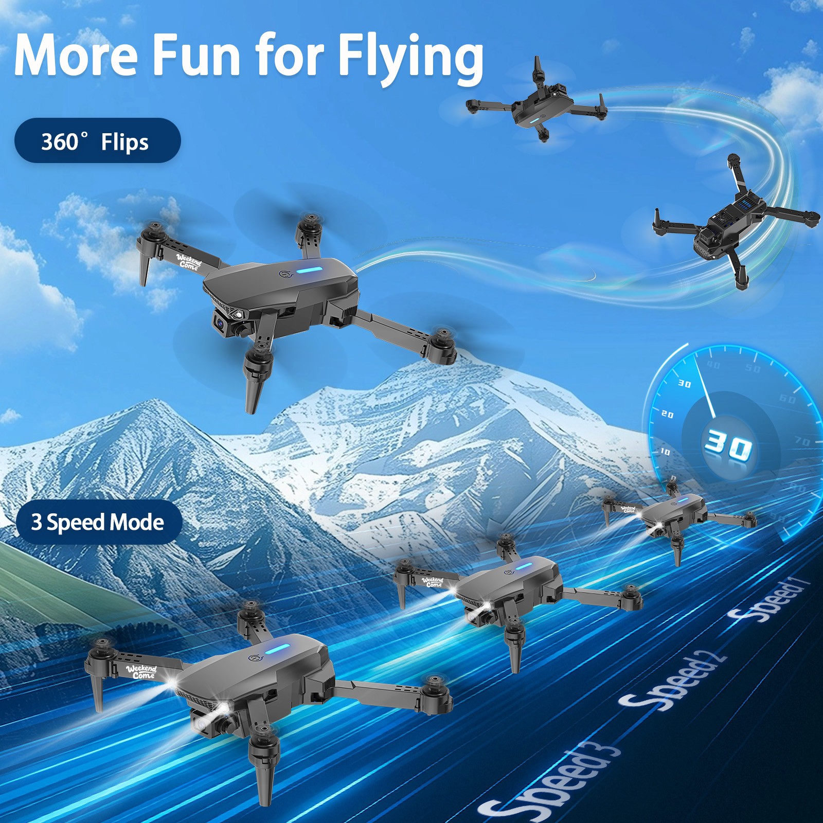 Drones Quadcopter 5G 4K GPS Drone X with HD Dual Camera WiFi FPV Foldable RC