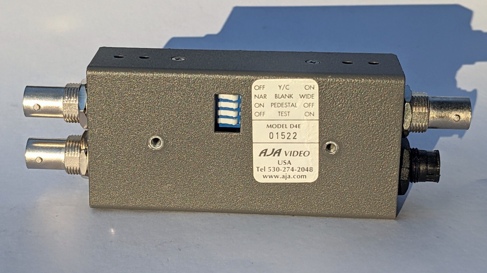 AJA D4E Serial Digital Video Encoder /Converter; SDI – 2 Composite Vid out NO PS