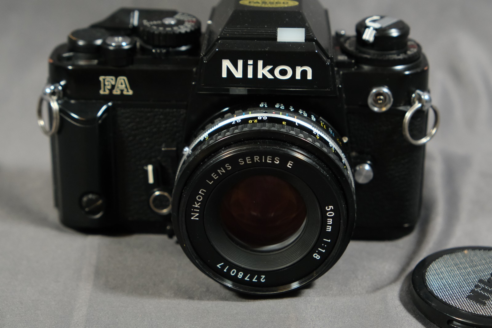 Nikon FA Black Film Camera w/ New Light Seal and Series E 50mm f1.8 Pancake Lens
