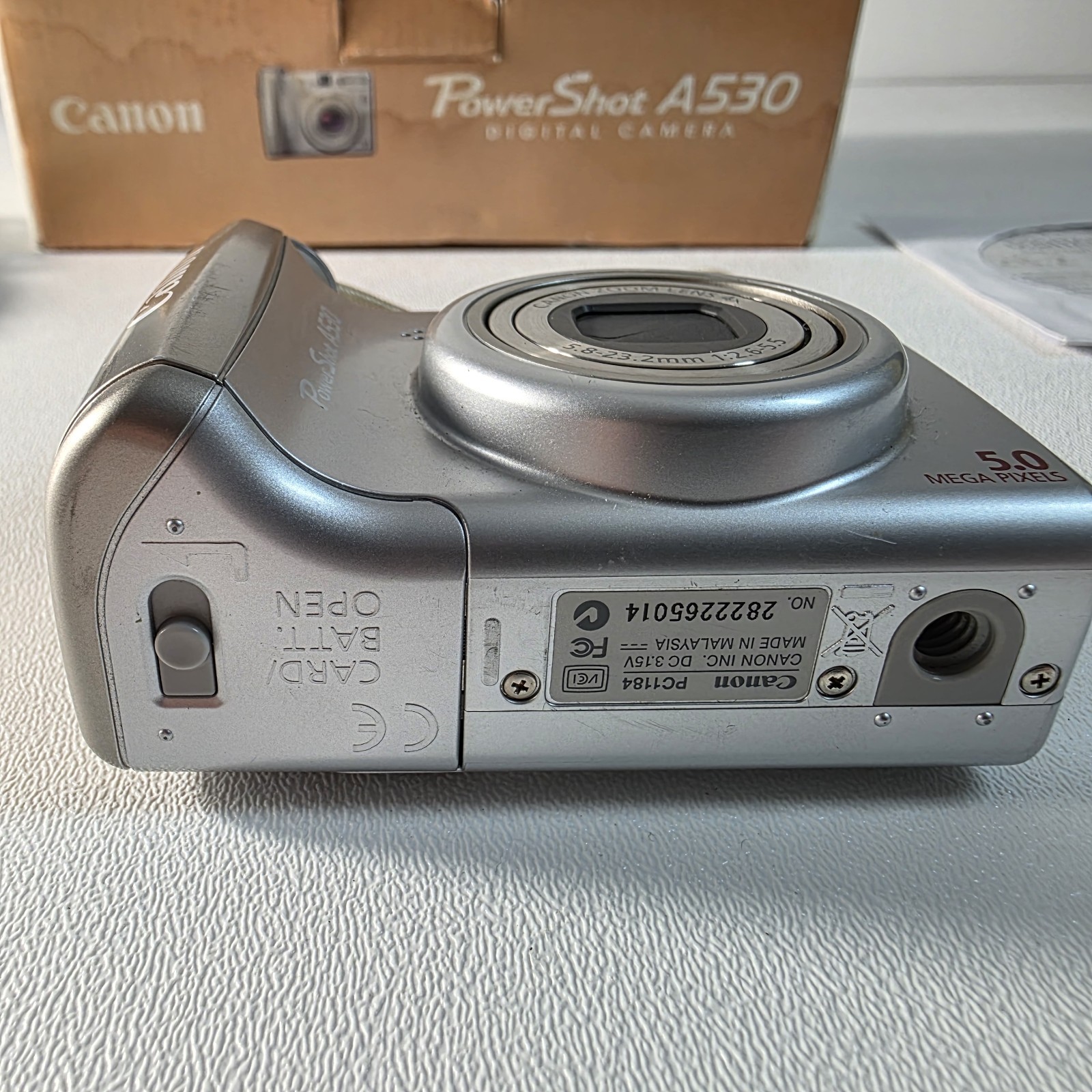 Canon PowerShot A530 Silver Compact Digital Camera 5MP 4x Zoom USB Flash