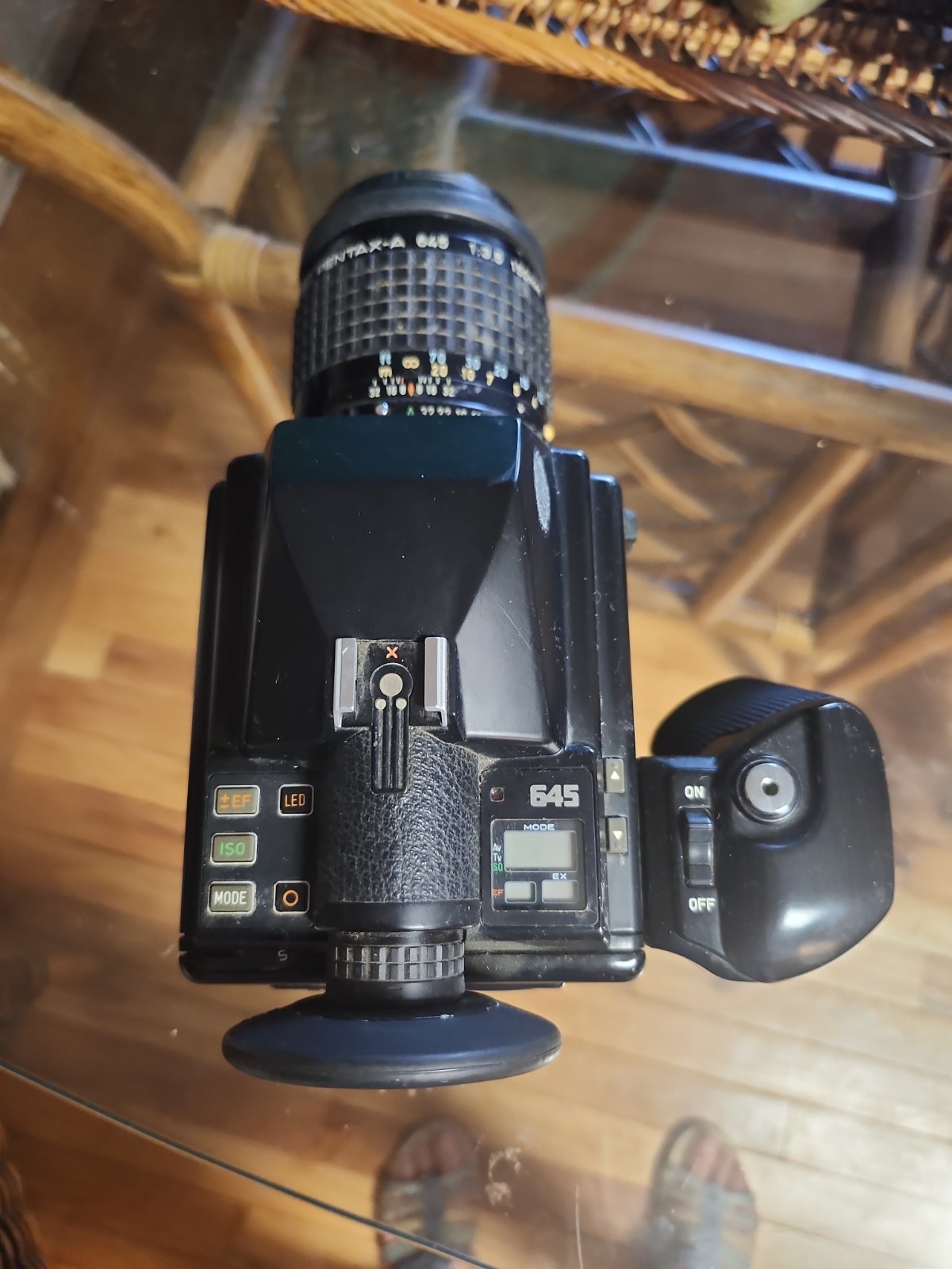 Pentax 645 Medium Format SLR Film Camera with lens Untested