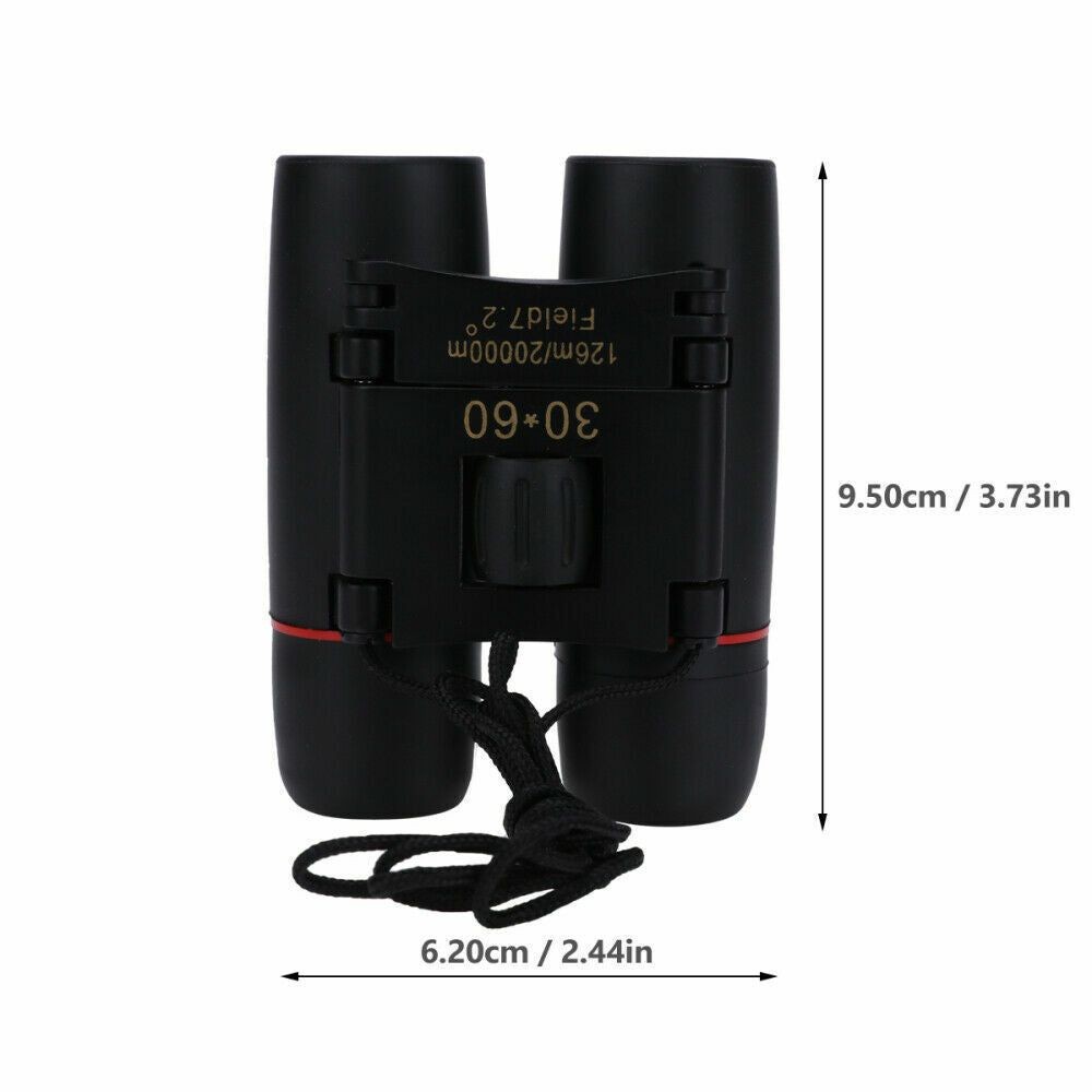 Binoculars 30×60 Zoom Outdoor Travel Compact Folding Telescope Hunting Day/Night