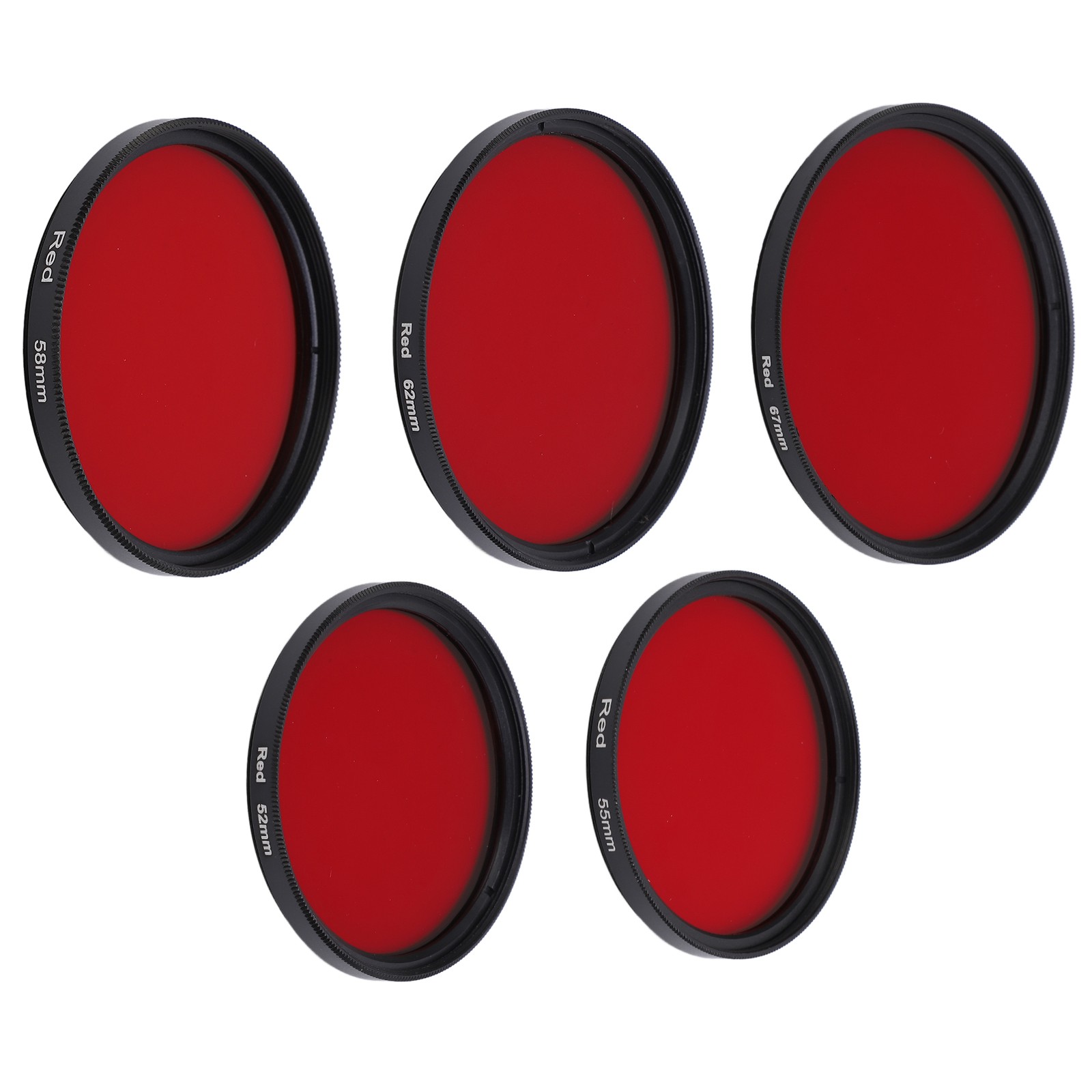 Threaded Camera Lens Filter Full Red Color Filter Optical Glass For