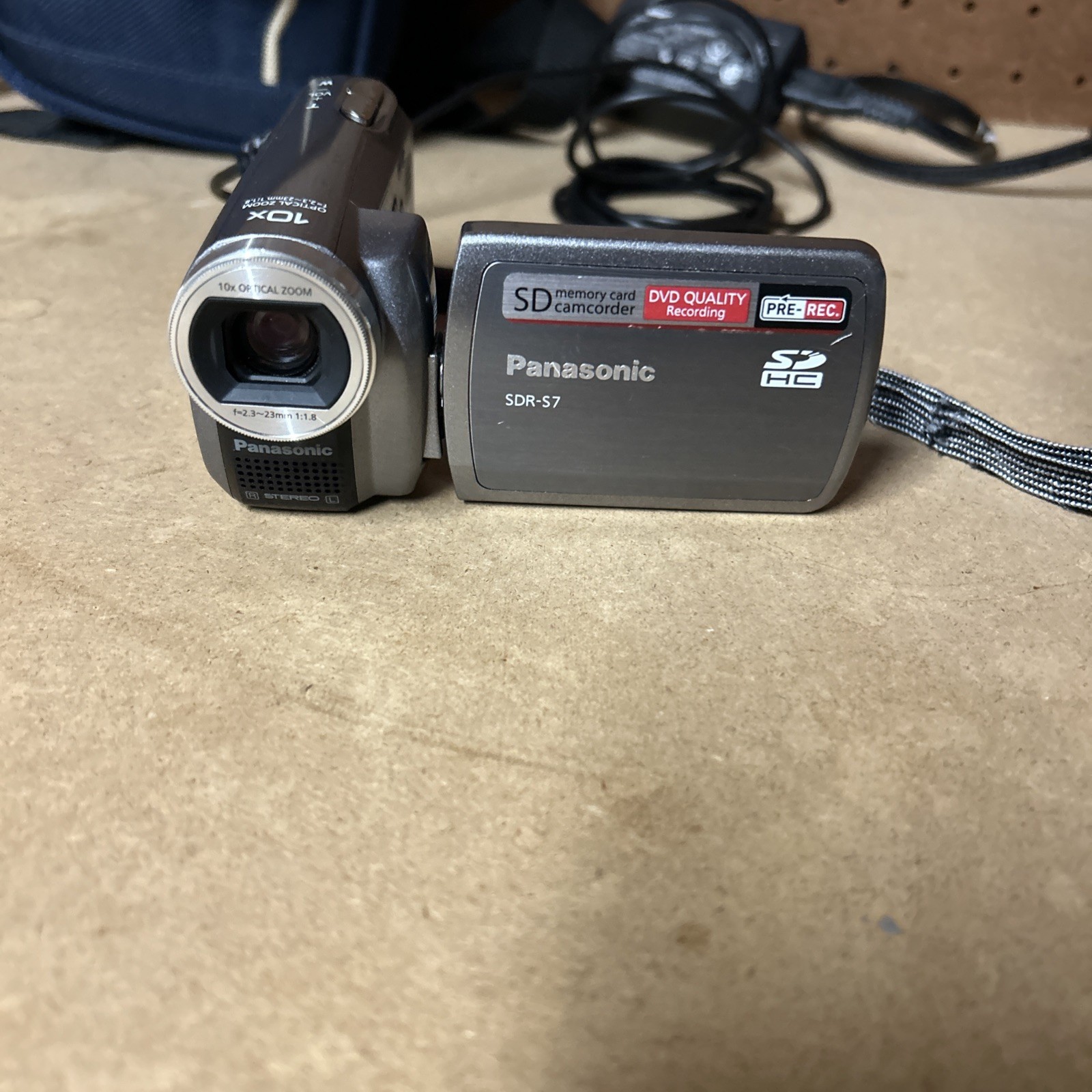 Panasonic SDR-S7 Handheld Digital Camcorder Silver Turns On! With Case
