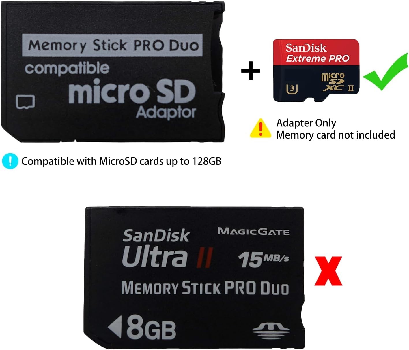32GB Memory Stick w/ MS Pro Duo Adapter Card for PSP Cybershot Camera NEW SEALED