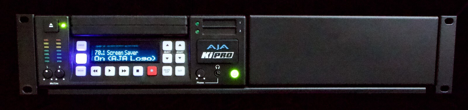 AJA Ki Pro Recorder w/ KI-STOR250 250GB Drive, Rack Mount, Power Supply