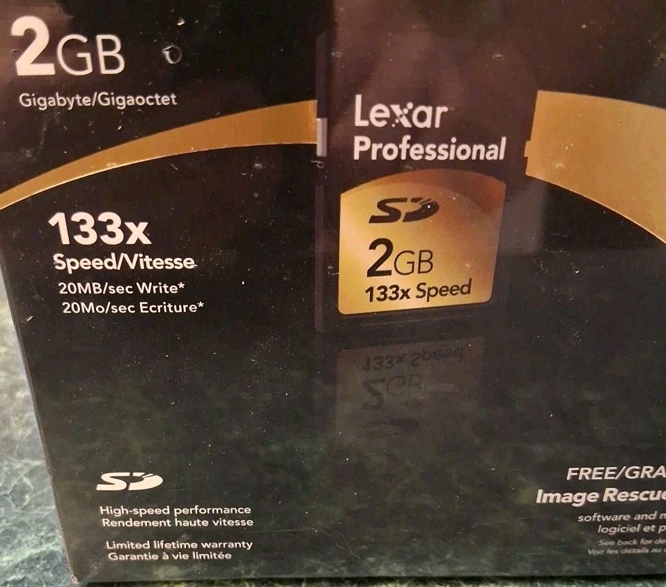 Lexar Professional (2GB) SD Card 133x Speed Brand New Sealed Box