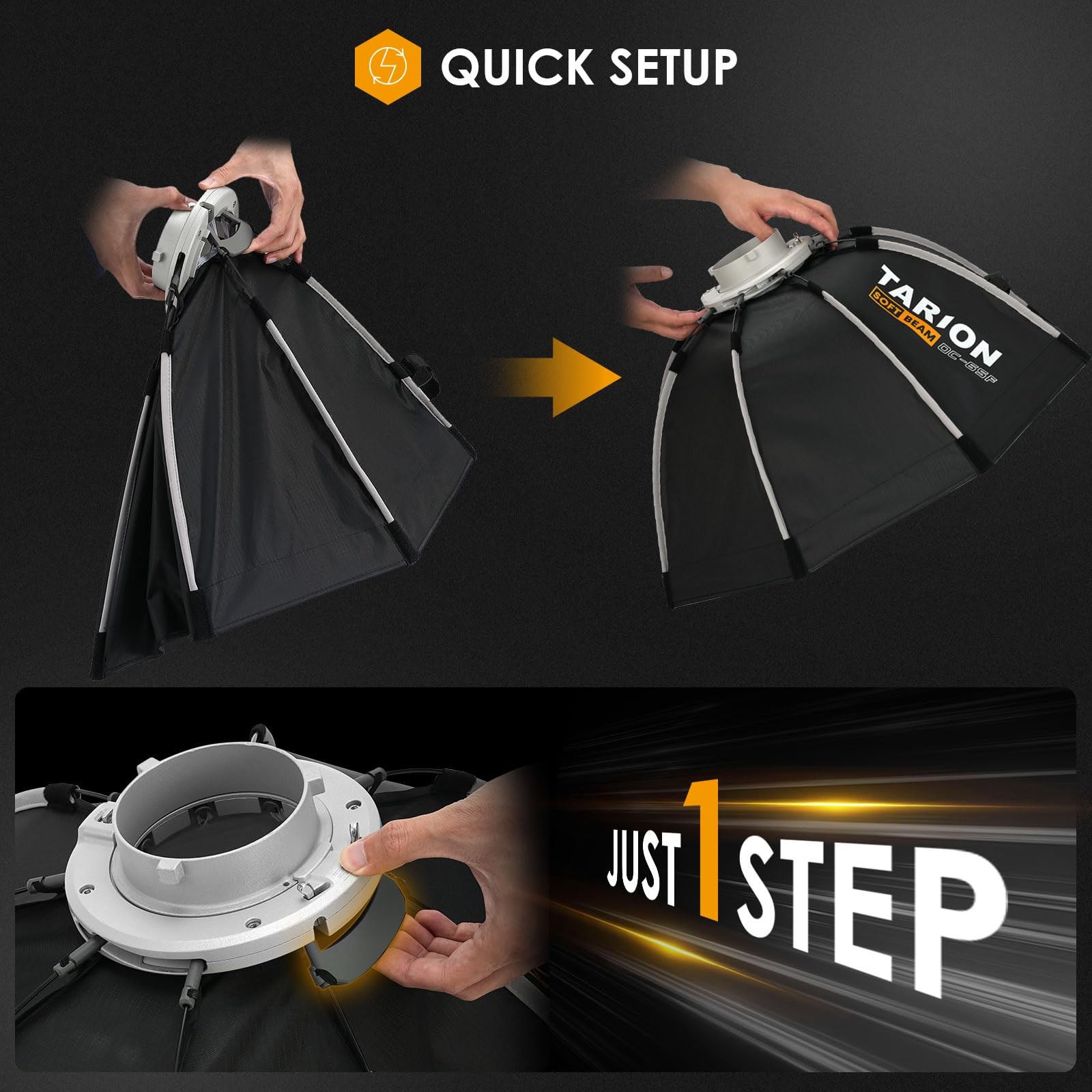 US Triopo 120cm Octagon Softbox Quick Set up with Honeycomb Gird for Monolight
