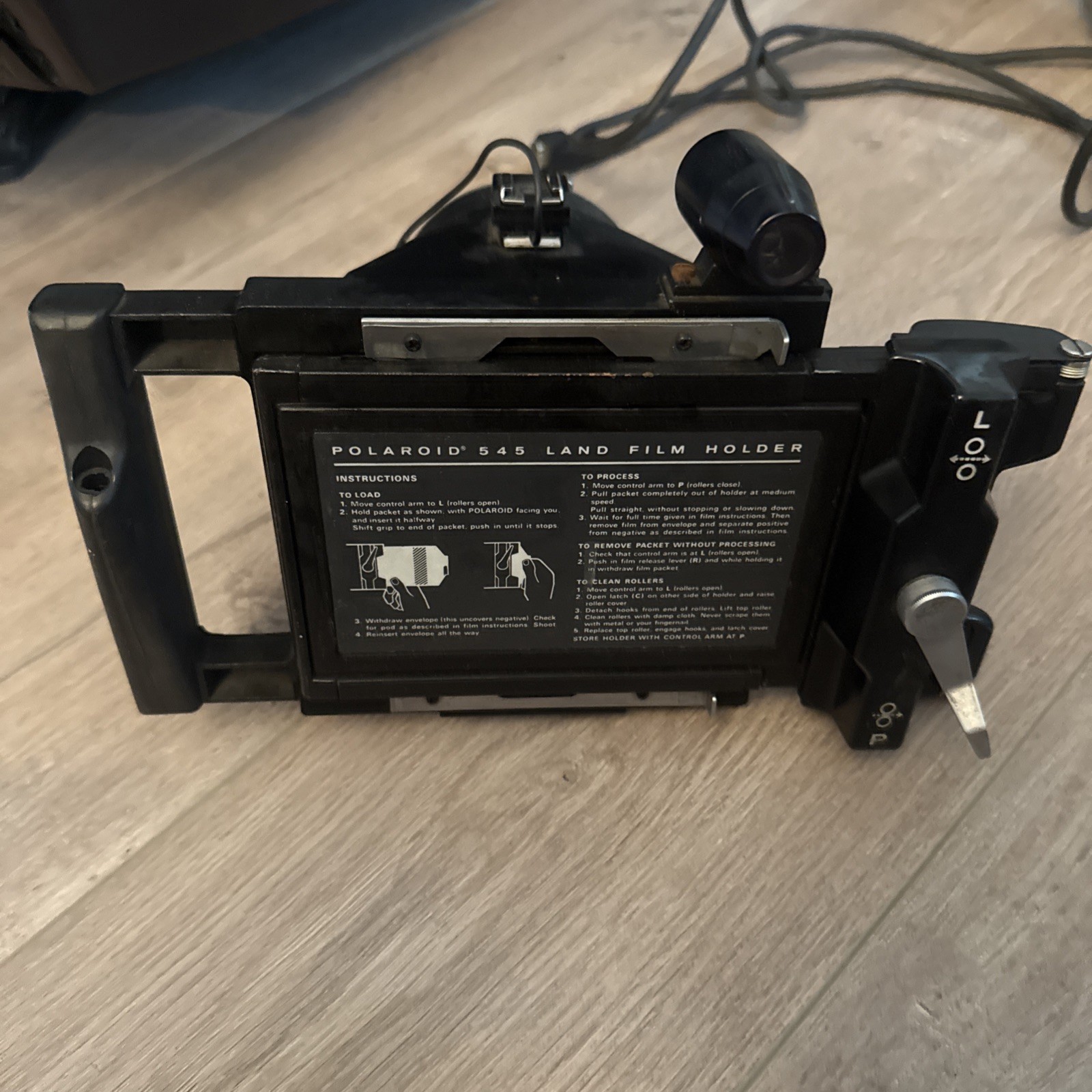 Vintage Polaroid 251 MP-4 MiniPortrait Camera with Polaroid 545 Land Film