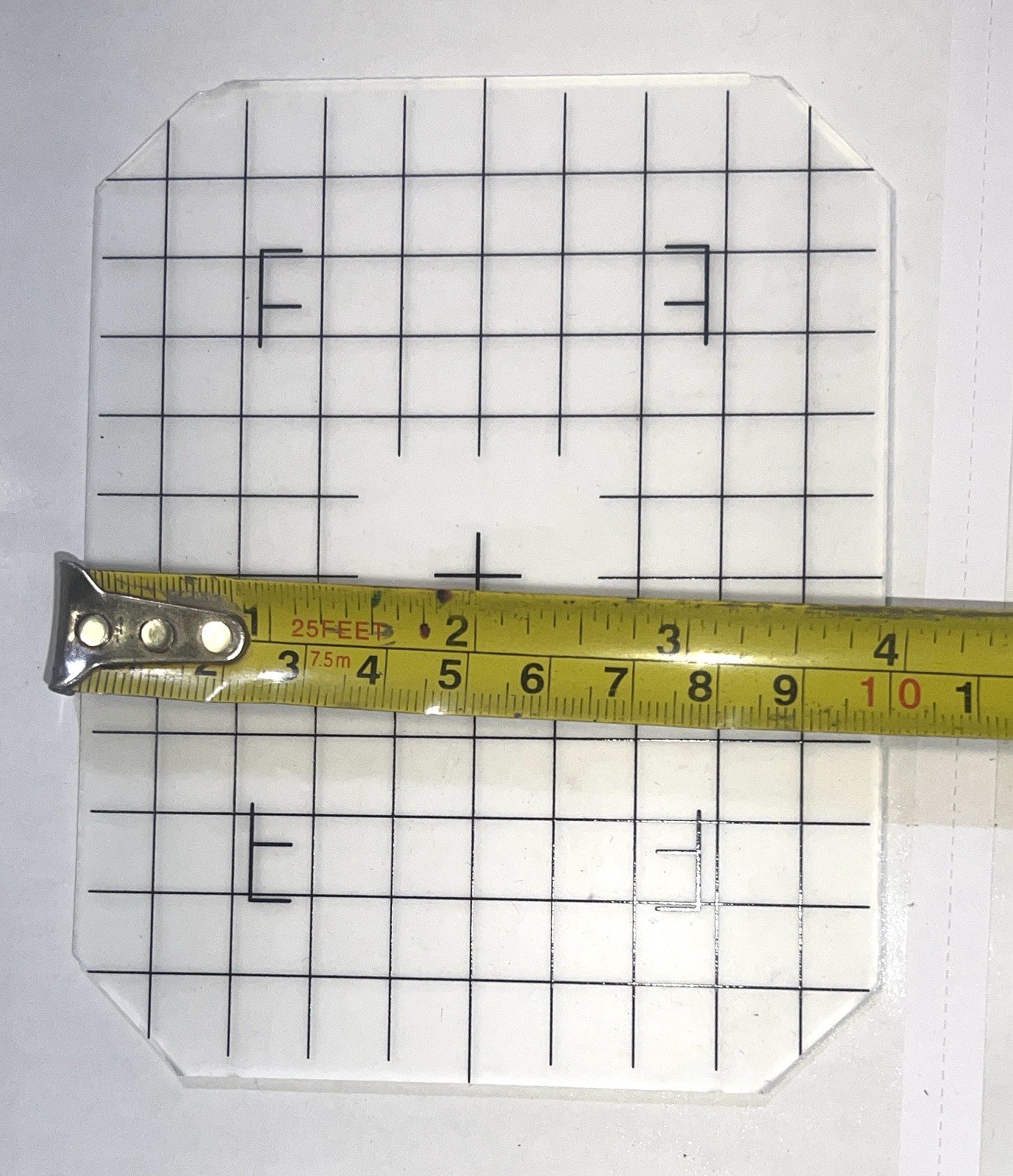 Ground glass focusing screen for a large-format camera, 4×5 system, grid Vintage