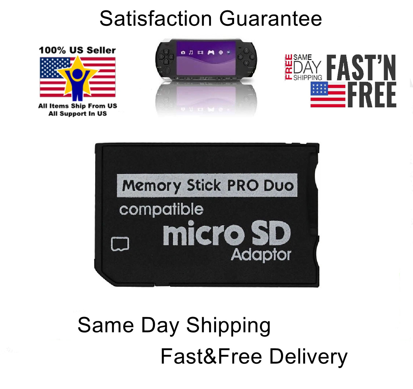 Micro SD to MS Pro Duo Adapter for PSP for Sony PSP 1000 2000 or 3000