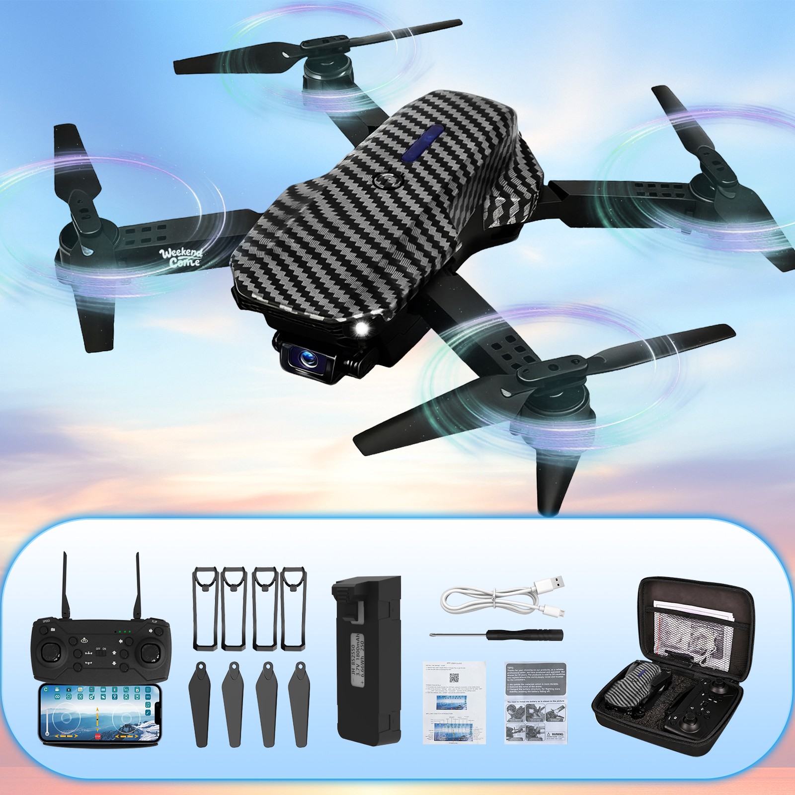 Drones Quadcopter 5G 4K GPS Drone X with HD Dual Camera WiFi FPV Foldable RC