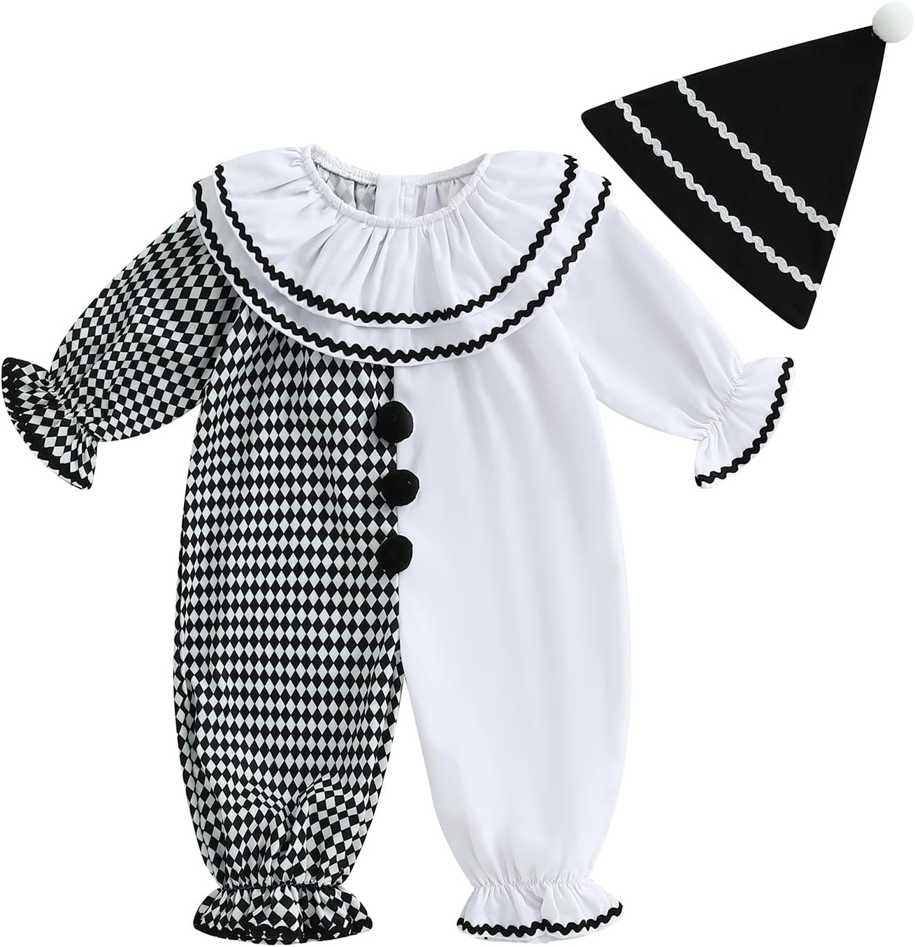 Thorn Tree Toddler Halloween Outfits Baby Boy Girl Clown 6-12 Months, White