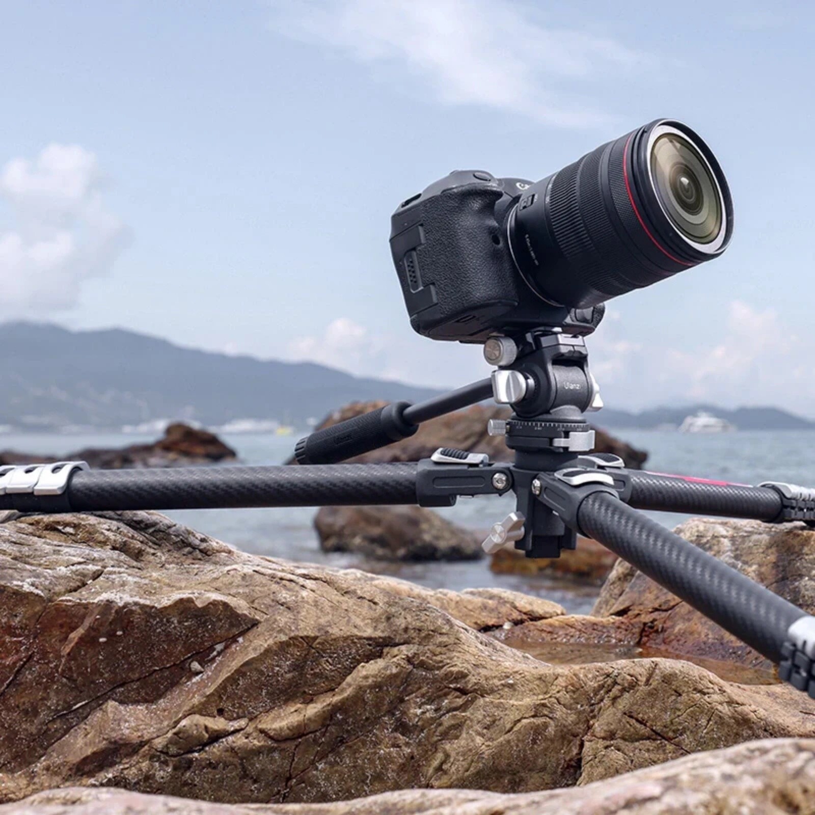 Ulanzi TT09 VideoGo Carbon Fiber Travel Video Tripod for Camera Camcorder
