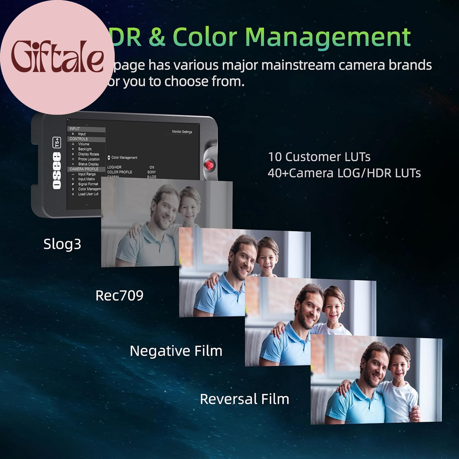 T5+ 5.5 Inch 1000Nits Camera Monitor, Customizable False Color Field Monitor, HD