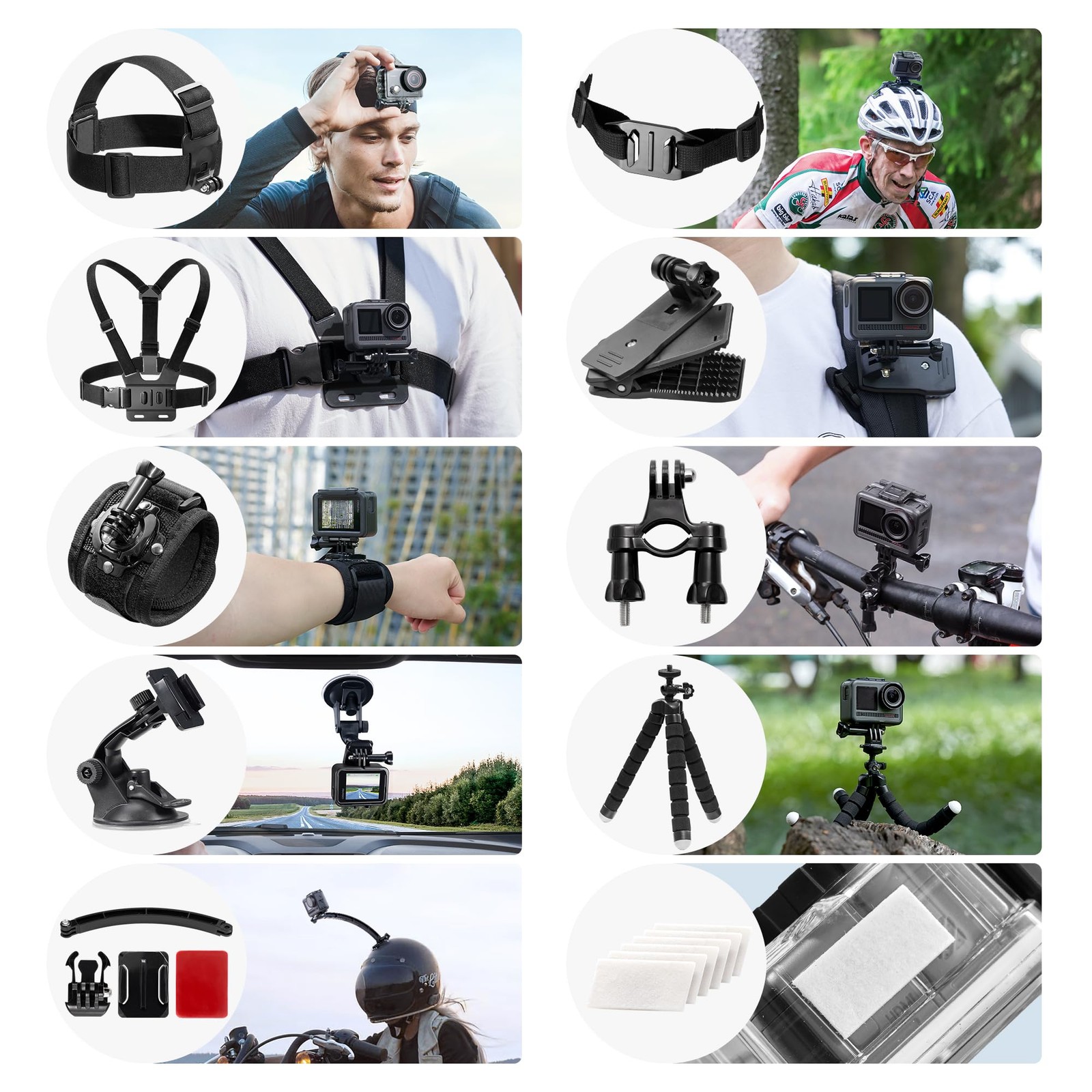 AKASO 42 in 1 Action Camera Accessories Kit for EK7000/EK7000 Pro/Brave 4/Brave