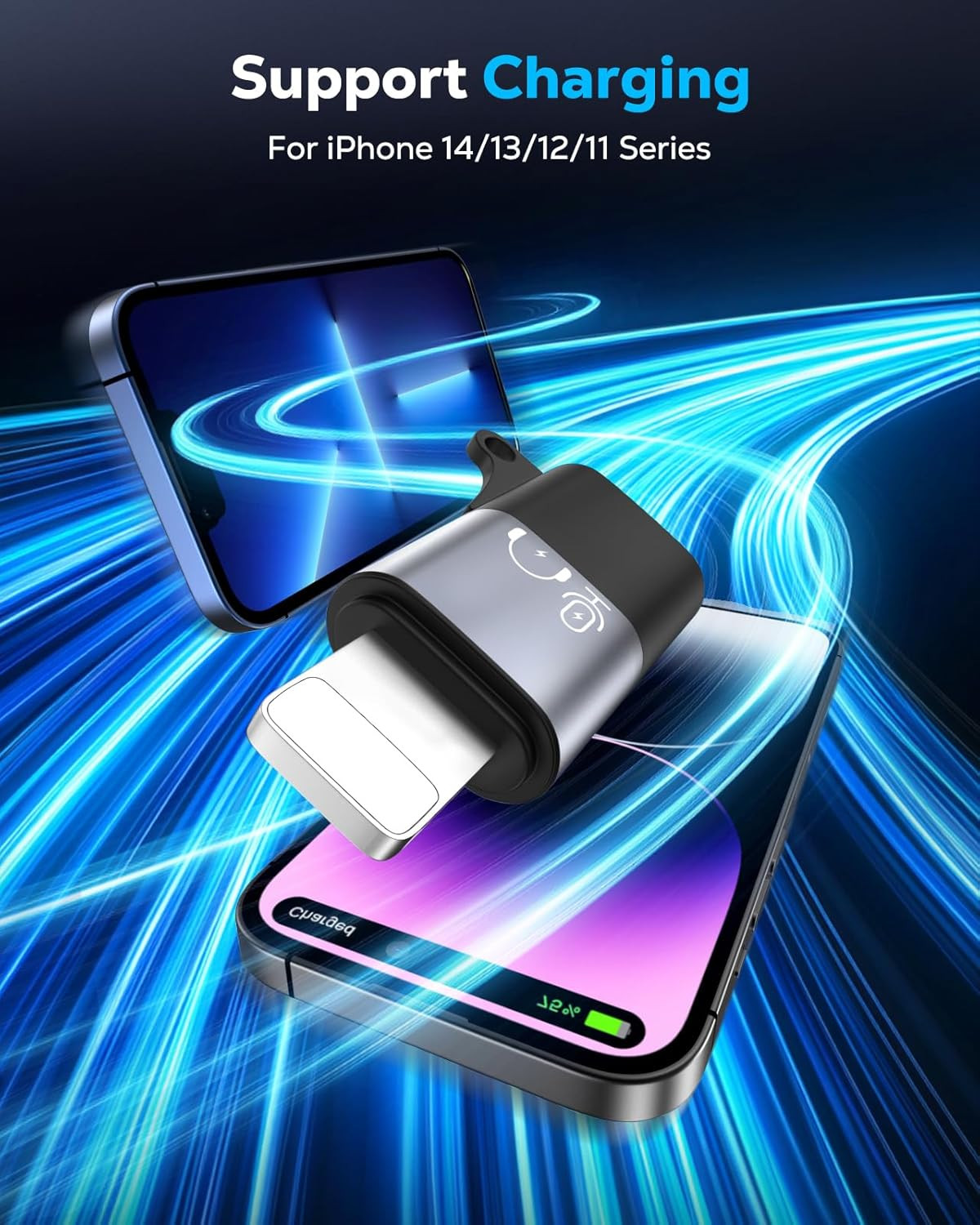 for DJI Mic Mini USB C to Lighting Mobile Phone Adapter – Lightning to USB-C Aud