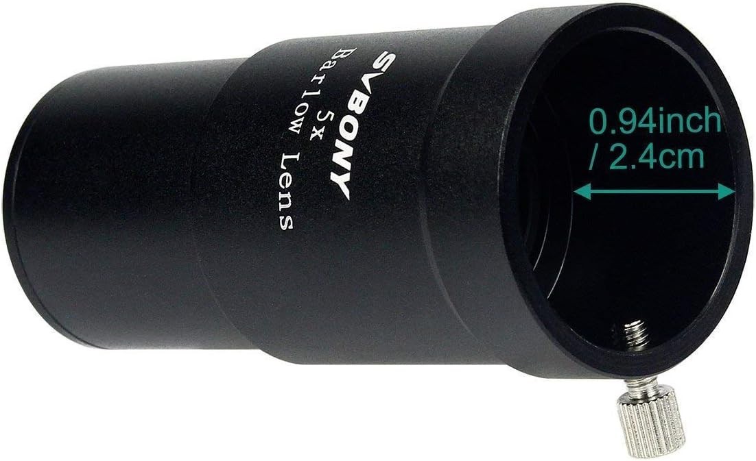 Telescope Barlow Lens 5X, 1.25 Inch Telescope Accessory, Fully Multi Coated B…