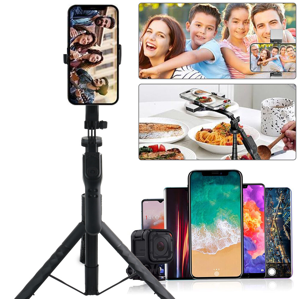 68″ Professional Cell Phone Holder + Camera Tripod Stand Remote Selfie Stick US