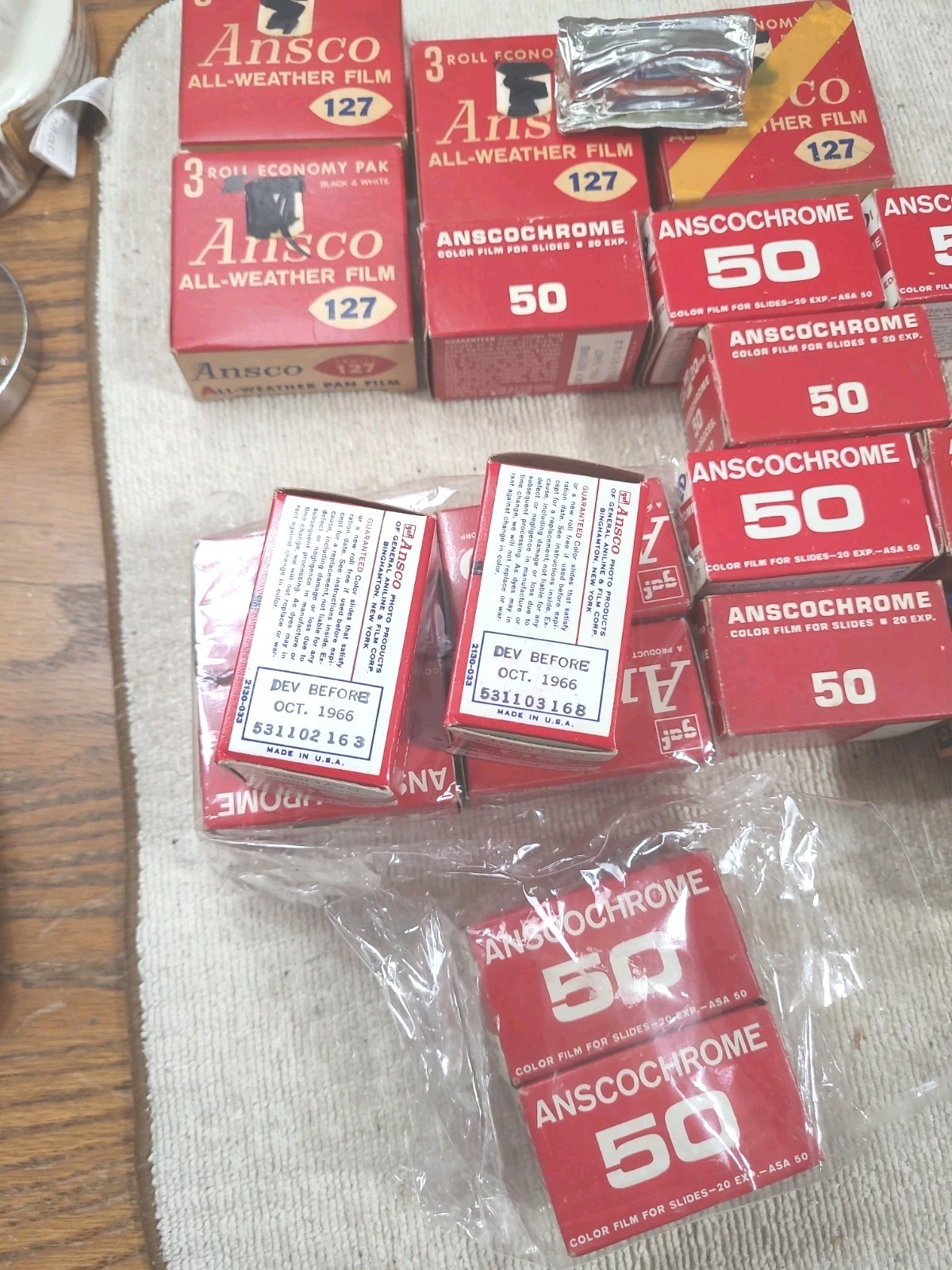 Vintage Mixed Lot OF 31 Ansco Anscochrome & Kodak Film Expired Color & B/W 1960s