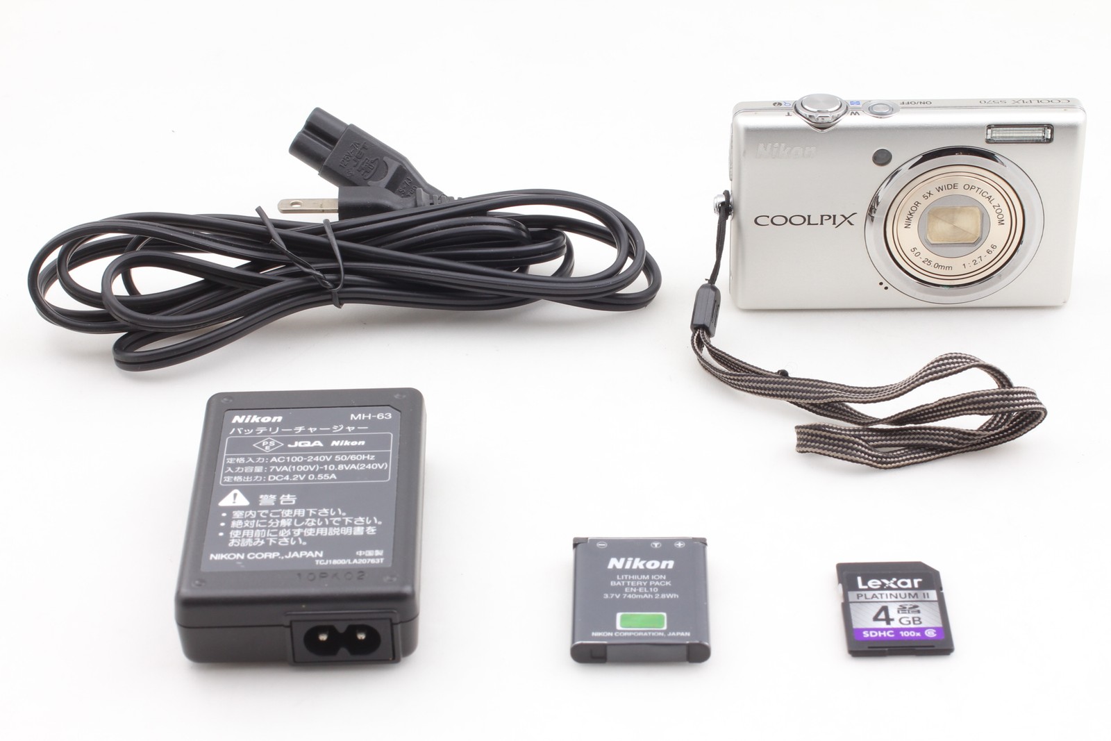 Read![Exc+5] Nikon Coolpix S570 12.0MP Compact Digital Camera 5x Zoom JAPAN