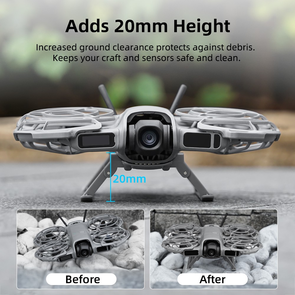 For DJI Neo 2 Drone Landing Gear Heightened Folding Tripod Stand Leg Accessories