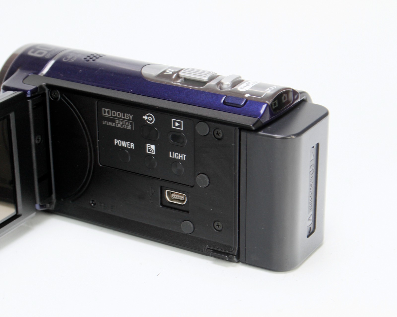 Sony DCR-SX44 Standard Definition Camcorder (Blue) w/ 4GB Internal Storage