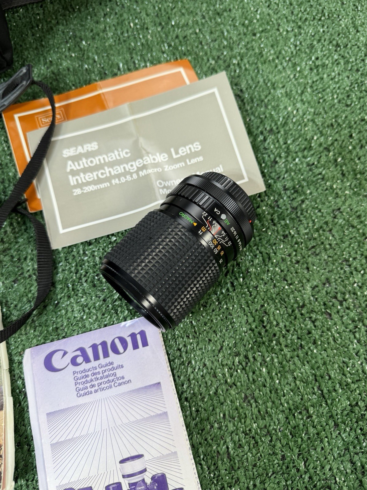 Vintage Canon AE-1 Program 35mm FILM Camera with 50mm f/1.8 FD OG Manual Case