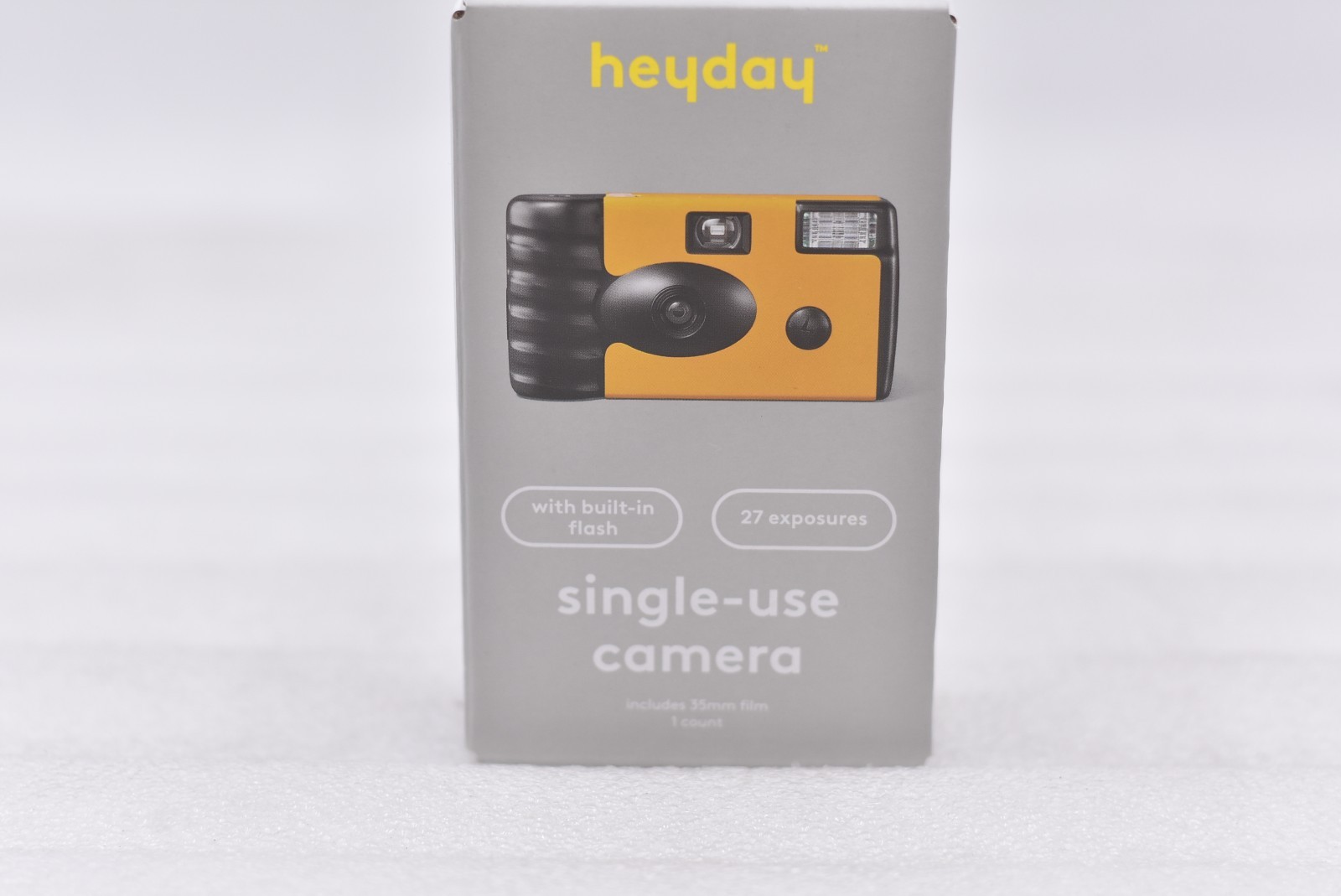 heyday Single-use Camera w/ Built-in Flash – Yellow Gold